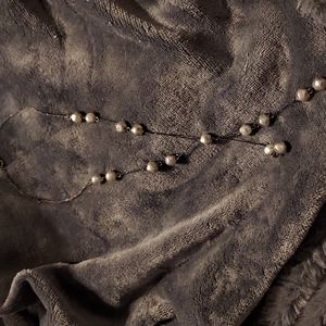 Express faux grey pearl necklace